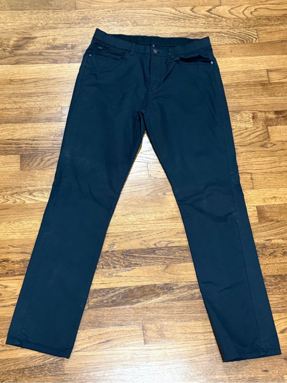 English Laundry Mens Pants 34x34 Black Straight Leg Stretch Chino Zip Pocket